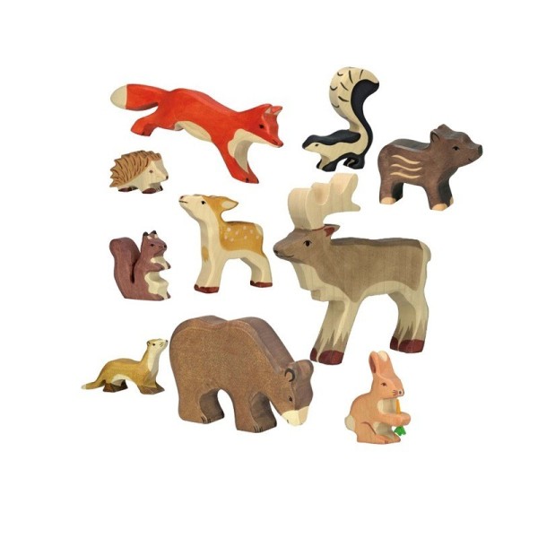 Holztiger figurines en bois