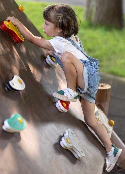 ERDA Chaussures pieds nus en cuir naturel pour enfants