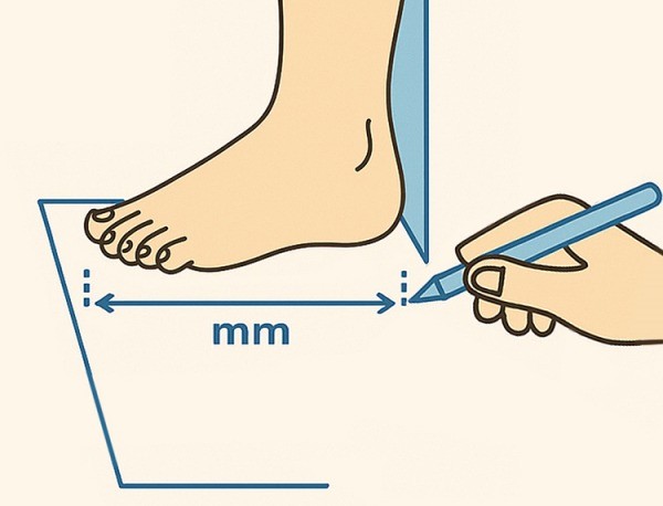 Guide de tailles ERDA Barefoot Sneakers Enfant