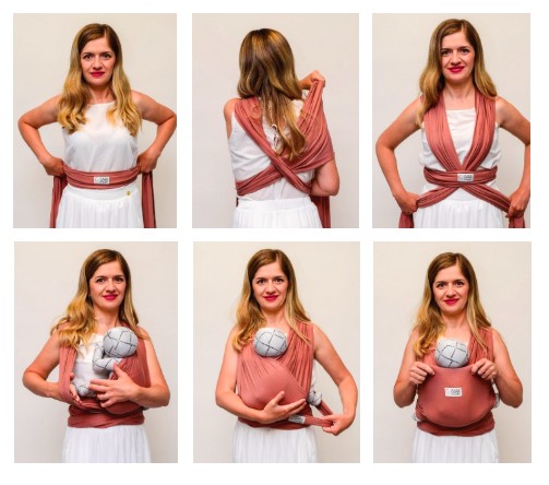 Isara Rusty Rose - Écharpe de Portage Extensible Rose