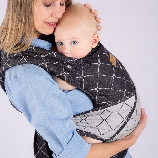 isara-quick-half-buckle-diamonda-black-porte-bebe-mei-tai-hybride-pans déployables