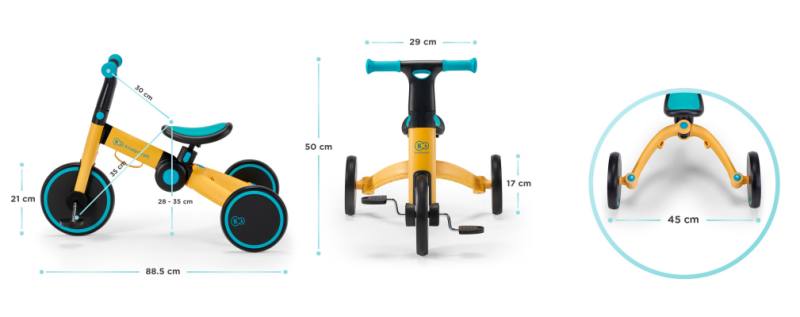 Dimensions du Tricycle Kinderkraft 4Trike