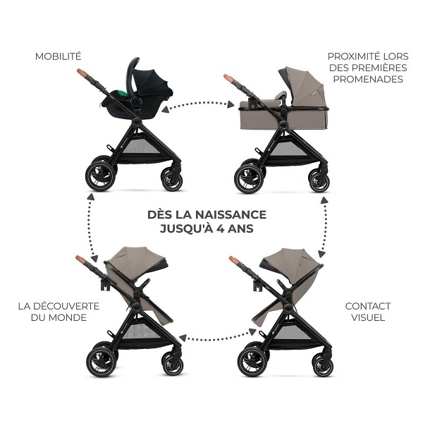 Poussette multifonctionnelle 3 en 1 ESME PRO
