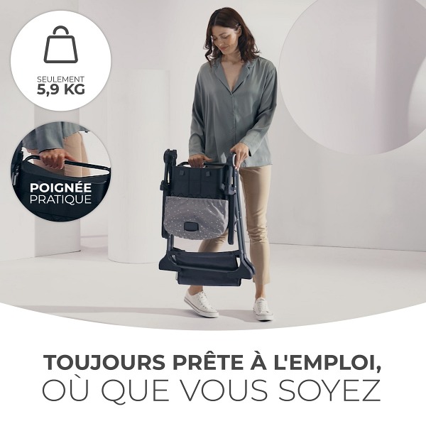 Foldee chaise haute Facile à transporter partout