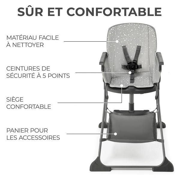 Kinderkraft Foldee - chaise haute bébé pratique