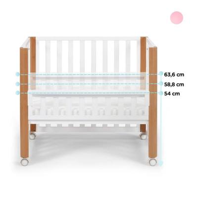 KinderKraft Koya Lit bébé évolutif cododo avec sommier réglable - hauteur mode petit lit