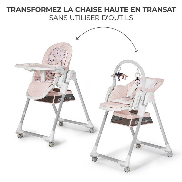 Kinderkraft Lastree - chaise haute et transat 2 en 1