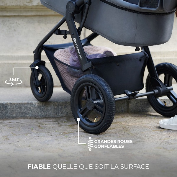 Grandes roueGrandes roues gonflables et amortiess gonflables et amorties
