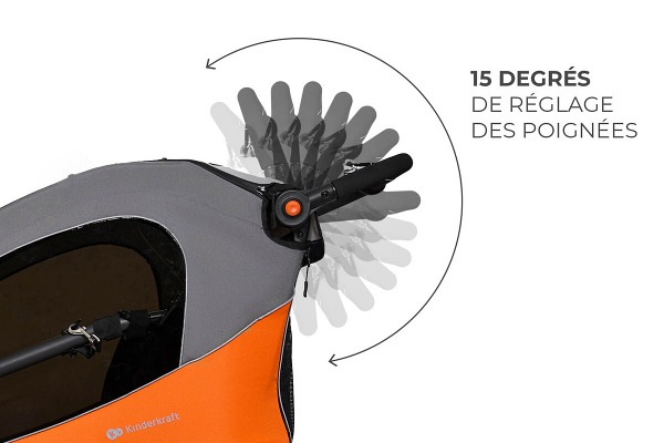 Remorque vélo 3-en-1 NAVA Poignée parentale ajustable