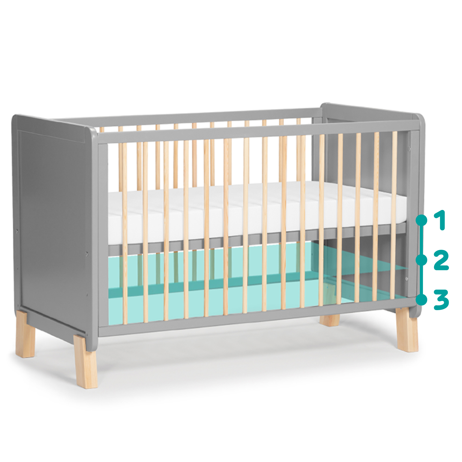 Kinderkraft Nico Lit Bebe Evolutif En Bois Couleur Blanc Kinderkraft Lit Avec Matelas