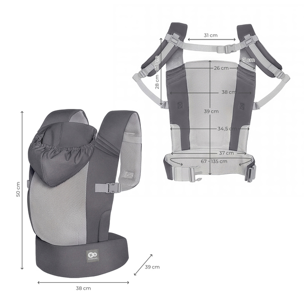 Porte-bébé CarryBee dimentions
