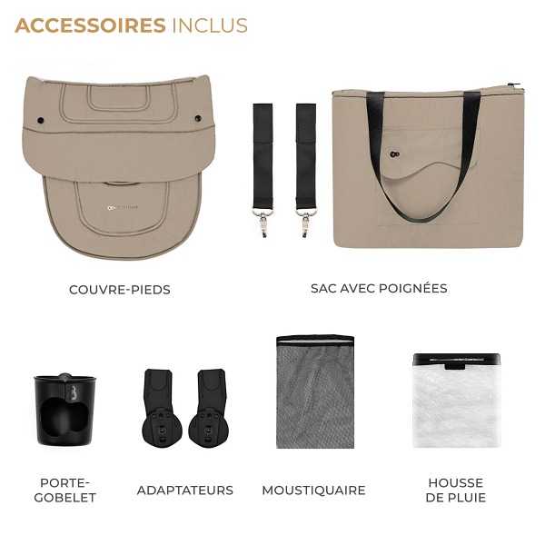 Accessoires inclus avec poussette YOXI duo