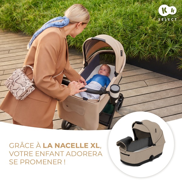KinderKraft YOXI Duo Poussette 2 en 1 avec Nacelle