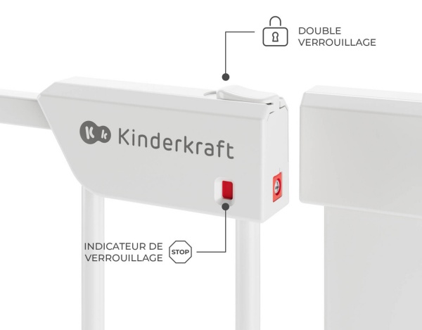 KinderKraft Safe Snap - Barrière de sécurité bébE