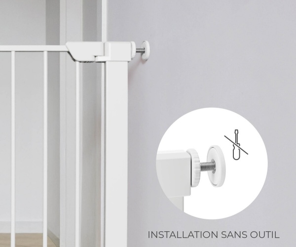 KinderKraft Safe Snap - Barrière de sécurité bébé sans perçage