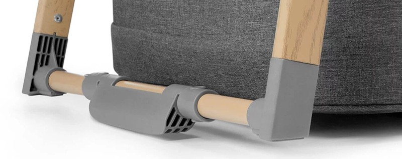 Deux cales arrondies feront de votre lit Sofi Plus un berceau