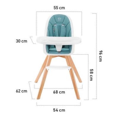 Kinderkraft Fini Gris Chaise Haute 2 En 1 Bois De Hetre Kinderkraft Tixi Rose