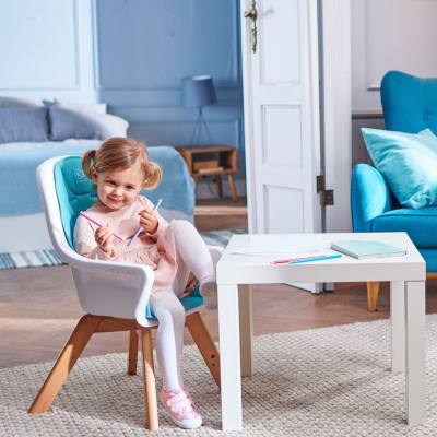 Kinderkraft chaise haute bébé tixi, chaise enfant, imperméable, réglable,  rose KKKTIXIPNK0000 - Conforama