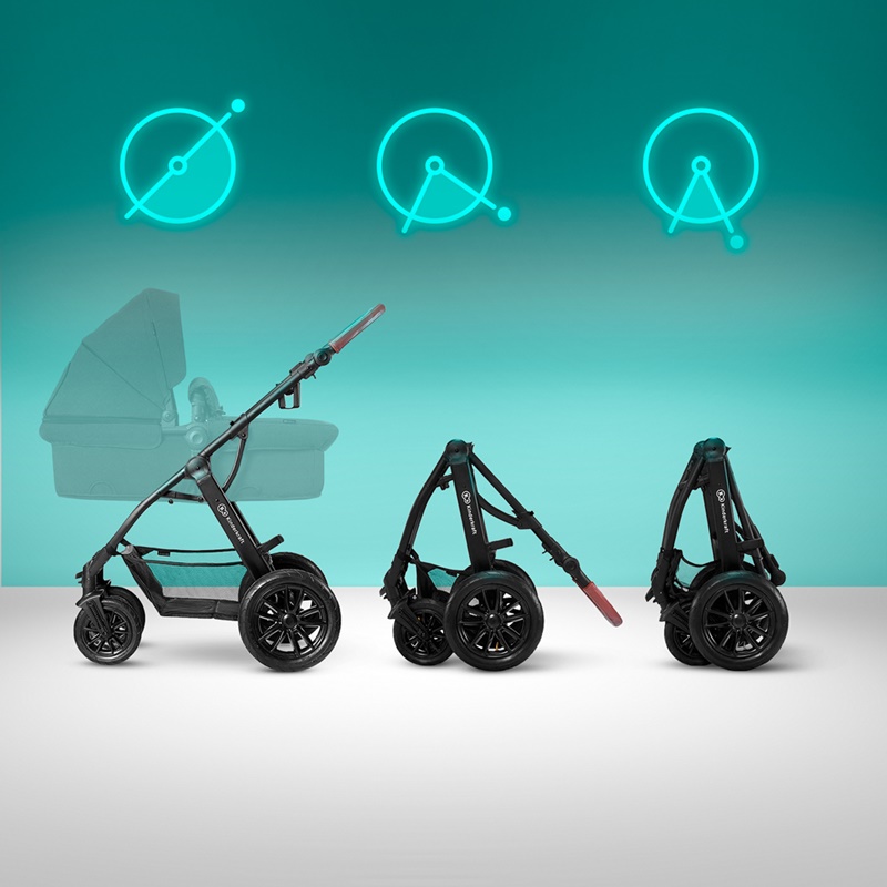 Poussette 3 en 1 XMOOV Kinderkraft - Pliage et rangement simple