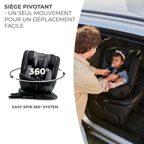siège-auto pivotant à 360° avec système "Easy Spin 360°"