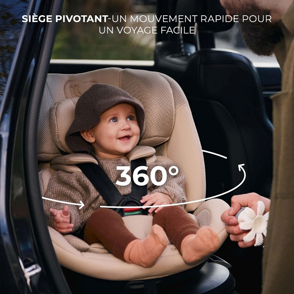 Siège-auto pivotant avec système Easy Spin 360°