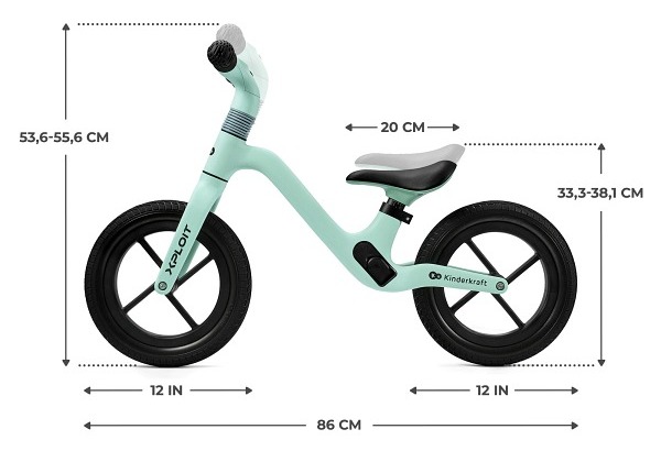 Dimensions de la draisienne XPLOIT de Kinderkraft