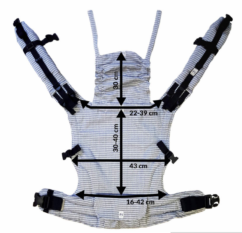 mesures du porte-bébé LennyUp Lennylamb