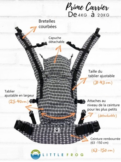 Porte bébé Prime Little Frog