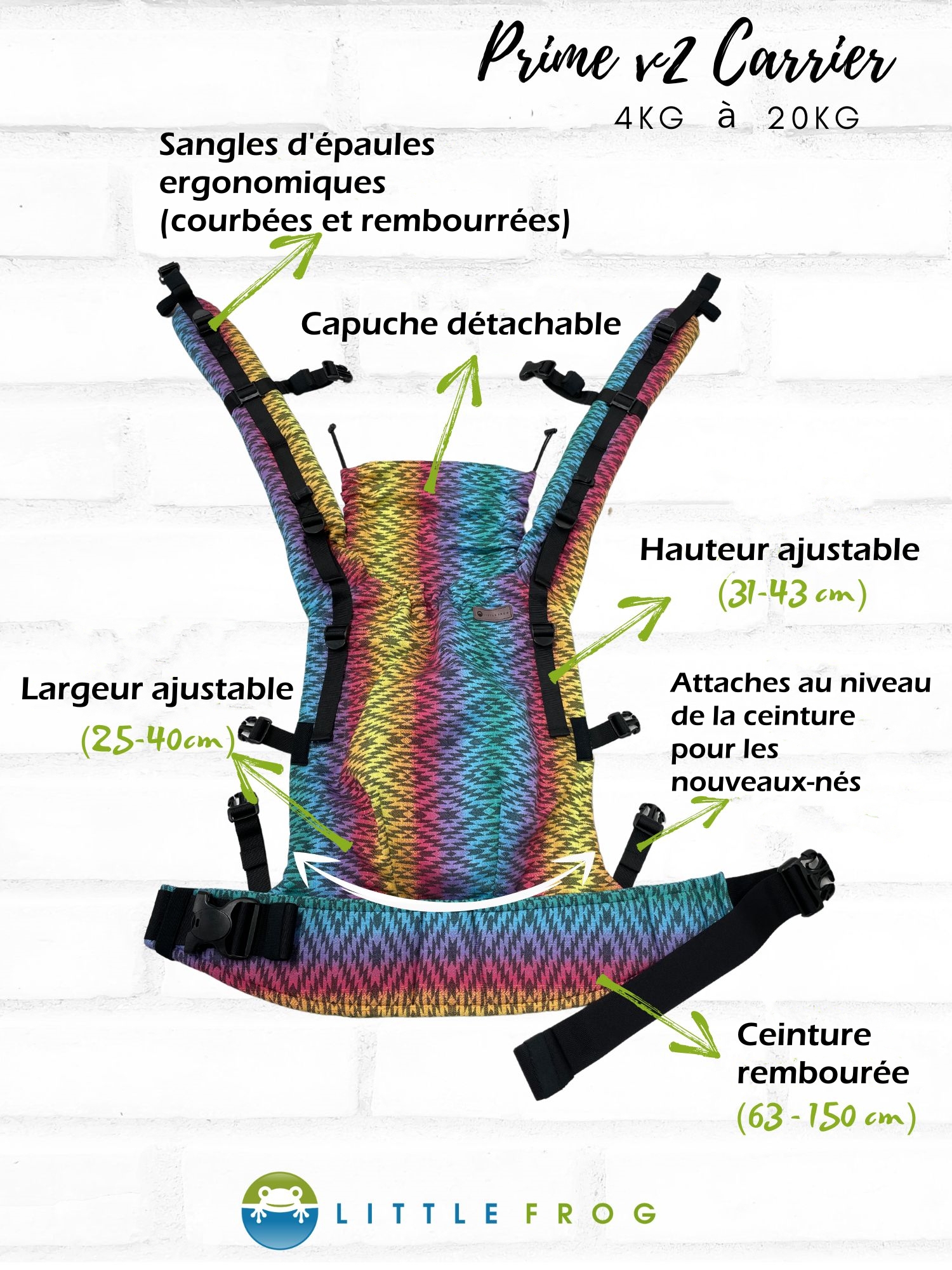 Porte bébé Prime V2 Little Frog