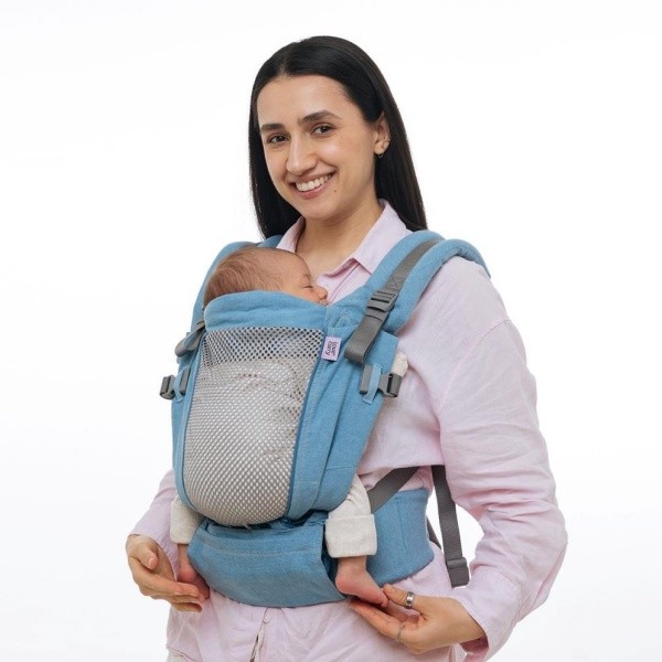 ONE Light Denim Porte-bébé physiologique nouveau-né