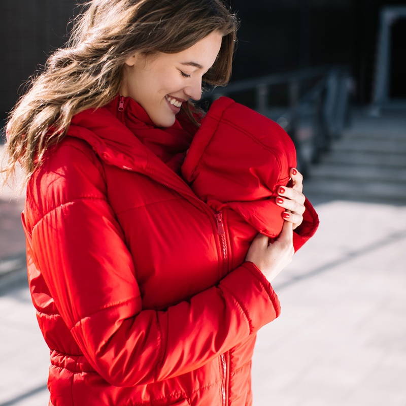 Love And Carry Coat Babywearing And Pregnancy Version 2 Red Taille 40