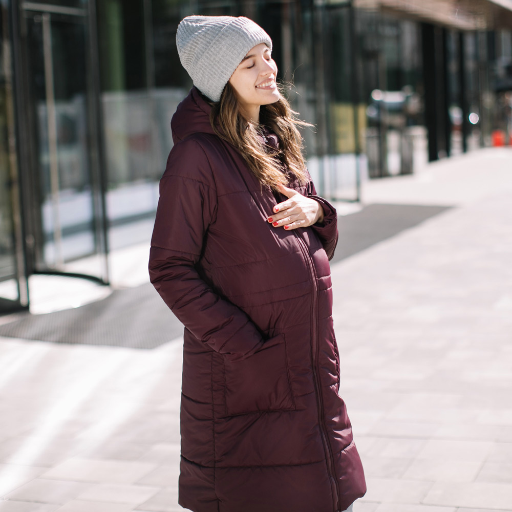 Love And Carry Coat Babywearing And Pregnancy Version 2 Marsala Taille 42