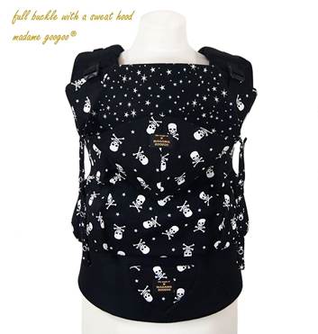 porte-bébé physiologique madame googoo classic full buckle skulls