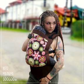 porte-bébé physiologique madame googoo Print  Neo toddler Lil Blooms