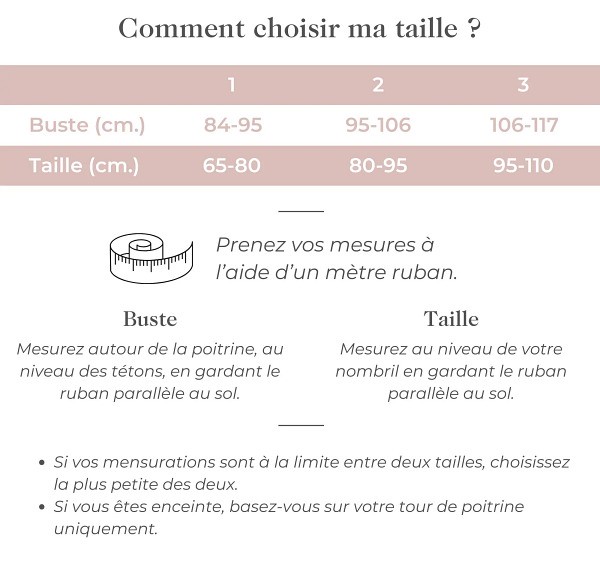 Guide des tailles Carry & Pack