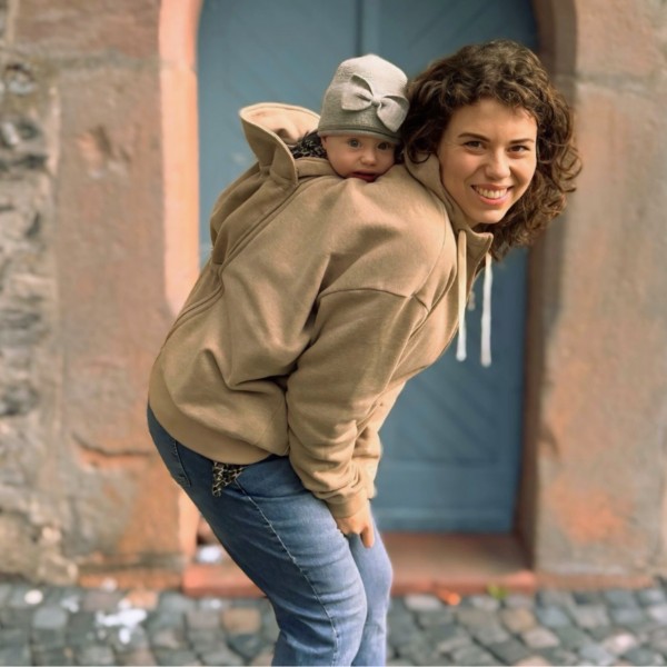 Mamalila - London - Sweat zippé de portage dos