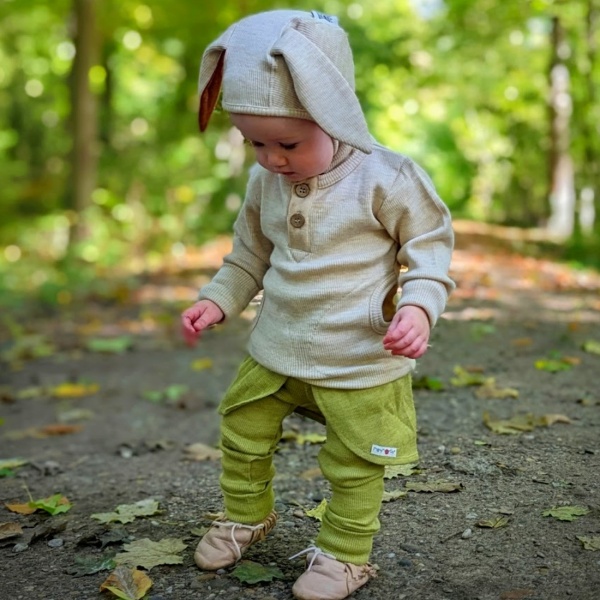 Manymonths Bunny Hood UNIQUE - Cagoule lapin en laine mérinos