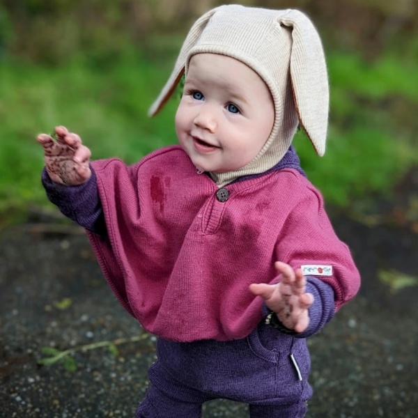 Manymonths Bunny Hood UNIQUE - Cagoule lapin en laine mérinos