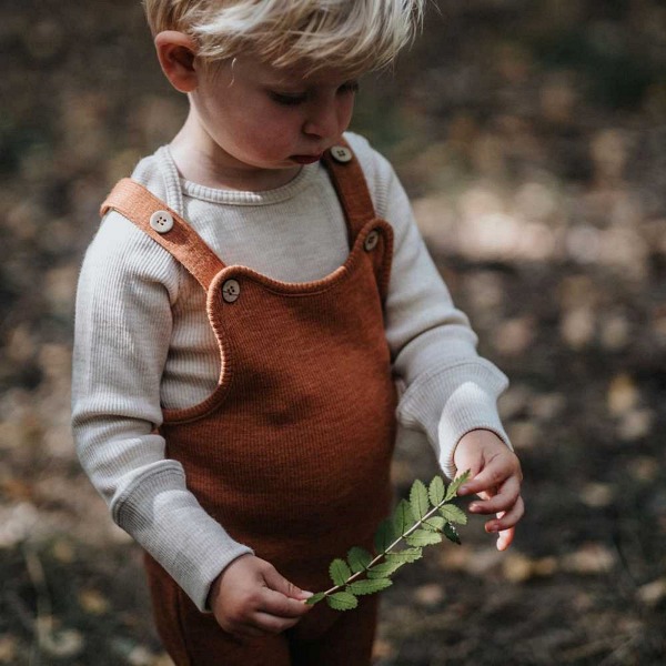 Manymonths Romper Playsuit - Salopette en Laine Mérinos pour Bébé