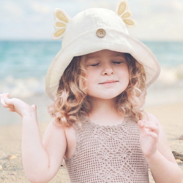 ManyMonths Chapeau d’été ajustable Butterfly Eco Hempies en chanvre et coton bio