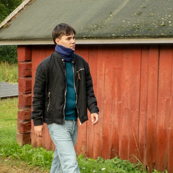 MaM/MaD - Tour de cou en laine naturelle TwilightBlue