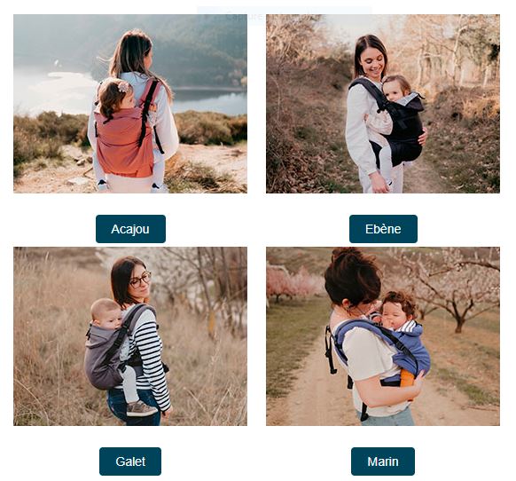 Les différents modèles de porte-bébé Néo+