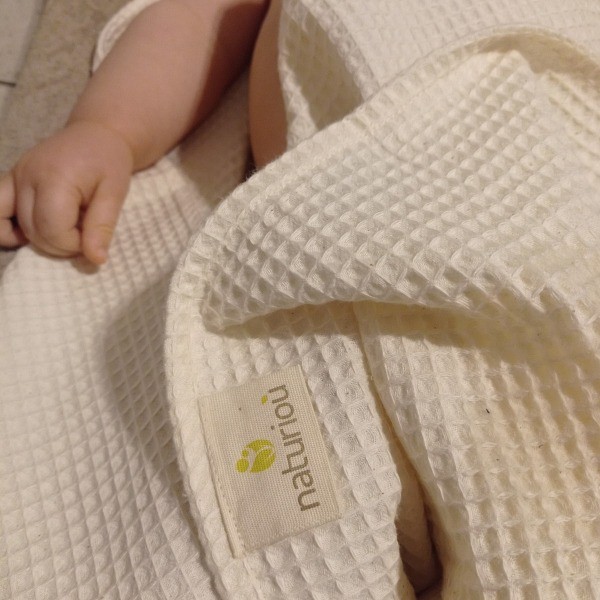 Naturioù Cape de Bain Bébé Coton Gaufré