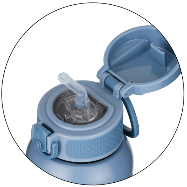 Petite&Mars - Gourde isotherme en acier inoxydable avec paille 350 ml