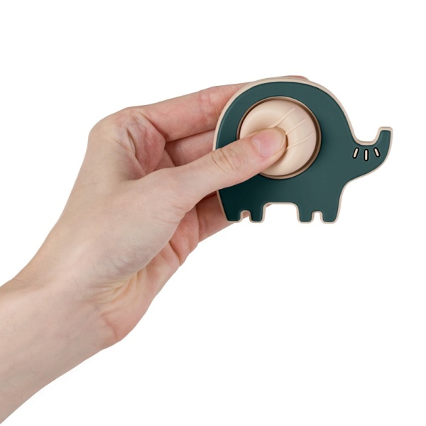 Petite&Mars - Edwin - Jouet de dentition pop up en silicone elephant 6m+