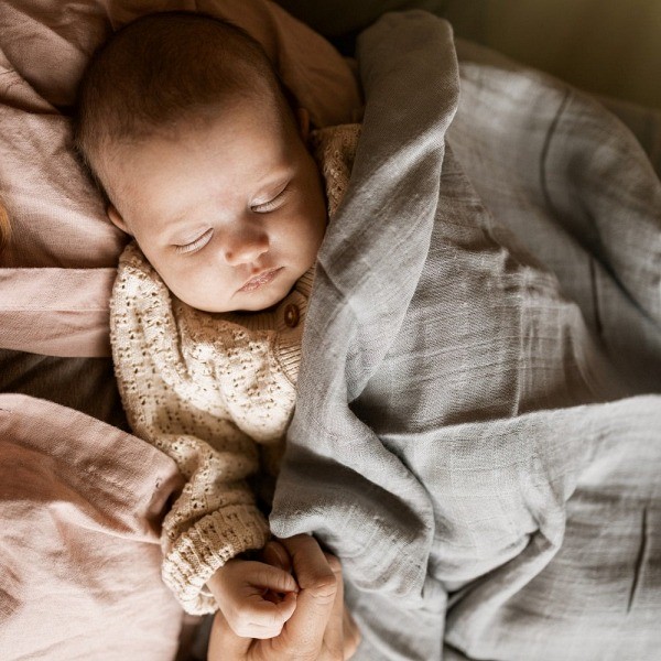 Petite&Mars - Misty - Lot de 2 Langes en Mousseline de Bambou 120 x 120 cm