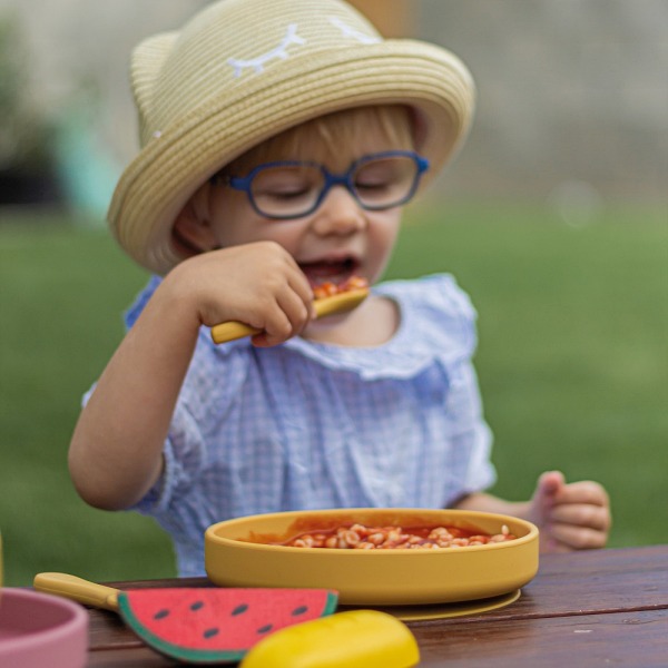 Petite&Mars - Take&Match Assiette ronde en silicone avec ventouse