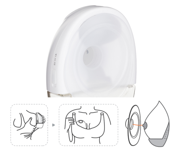 Petite&Mars - Gaia - Tire-lait électrique portable et mains libres