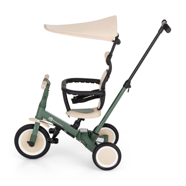 Petite&Mars - Turbo Plus - Tricycle Enfant Multifonctionnel 5en1 vert