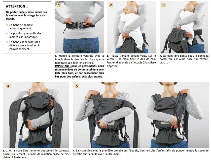 porte bébé physiologique storchenwiege